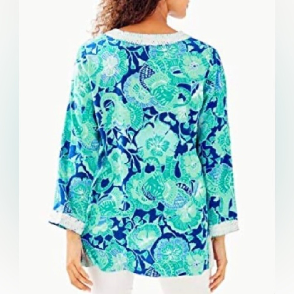 NWOT Lilly Pulitzer Renato Sequined Tunic Mint To Be S - Picture 3 of 9